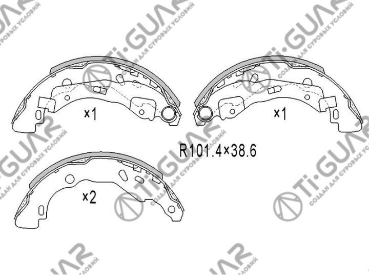 Тормозные колодки TG-D5238/FN0619* Ti·GUAR Тормозные колодки TG-D5238/FN0619* Ti·GUAR