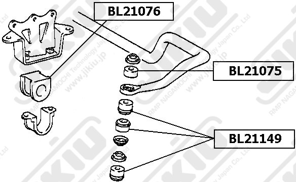 Втулка стабилизатора BL21149 * JIKIU