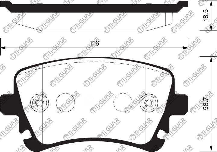 Тормозные колодки TG-0465/PN0465W* Ti·GUAR Тормозные колодки TG-0465/PN0465W* Ti·GUAR