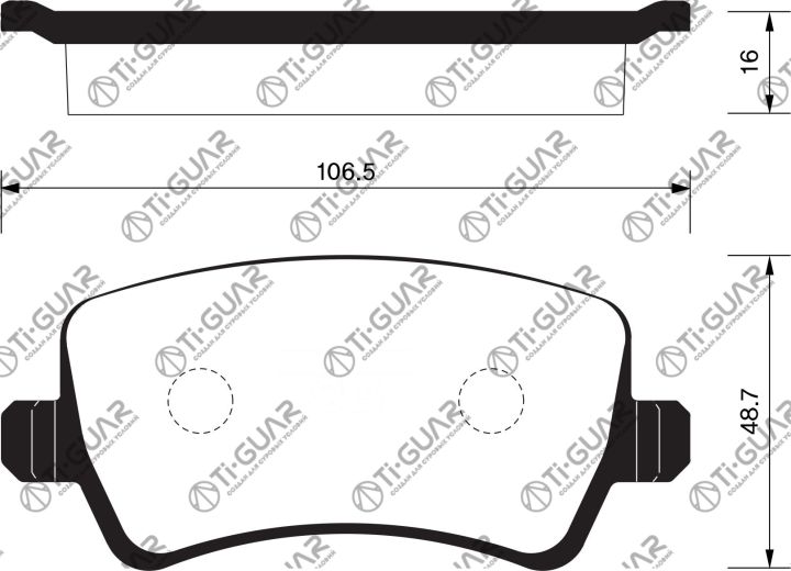 Тормозные колодки TG-1685/PN0463 * Ti·GUAR Тормозные колодки TG-1685/PN0463 * Ti·GUAR