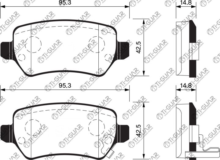 Тормозные колодки TG-1352/PN0162* Ti·GUAR Тормозные колодки TG-1352/PN0162* Ti·GUAR