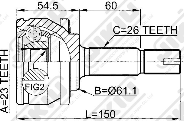 ШРУС JC21049N * JIKIU ШРУС JC21049N * JIKIU
